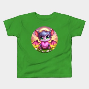 Cute Chibi Bat Girl Kids T-Shirt